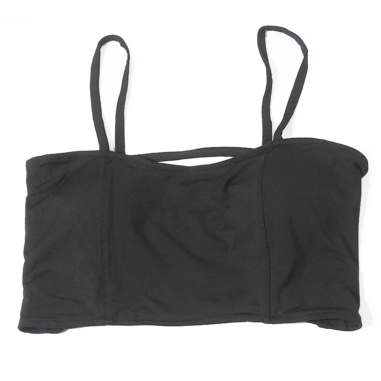 Картинка Топ бандо на тонких лямках открытая спина из полос от магазина LonnaMag