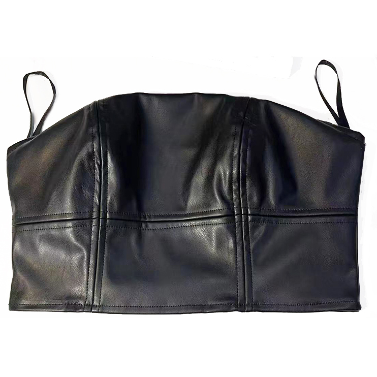 Картинка Топ бандо эко-кожа прошиты полосы  от магазина LonnaMag