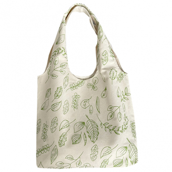 Сумка шоппер зеленые листья