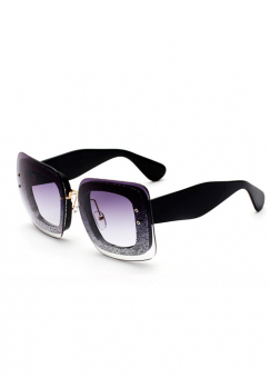 Очки солнцезащитные двойная линза внутри блестки