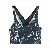 Картинка Топ спорт эластичный принт черные листья пальмы от магазина LonnaMag