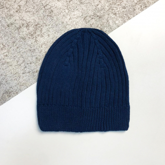 Шапка unisex хлопок в рубчик