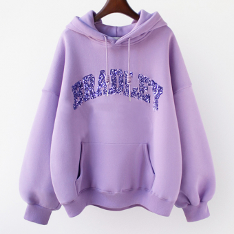 Худи флис карман надпись из пайеток BRADLEY