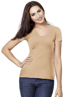 Футболка бежевая StanVictory 180 г/м (хлопок 95%, эластан 5%)