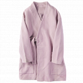 Картинка Пальто короткое кимоно на запах на хлястике ремне 2 кармана от магазина LonnaMag