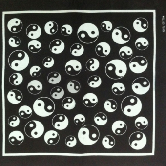 Бандана принт чб круги инь-ян