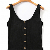 Картинка Топ майка рубчик эффект застежки на пуговицы от магазина LonnaMag