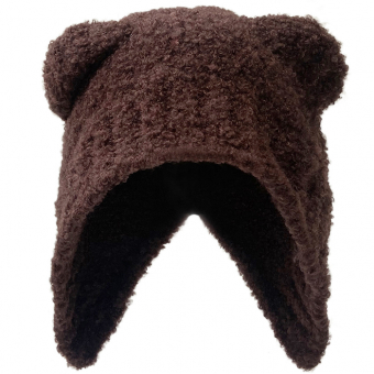 Шапка вязаная ушки медведя