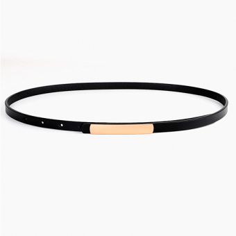 Ремень тонкий с длинной овальной пряжкой