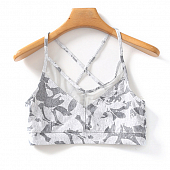 Картинка Топ спорт сетка точки тонкие лямки сзади перекрест от магазина LonnaMag