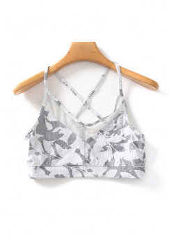 Топ спорт сетка точки тонкие лямки сзади перекрест