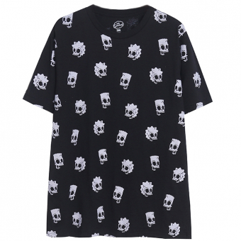 Футболка принт черепа Лиза и Барт Симпсоны