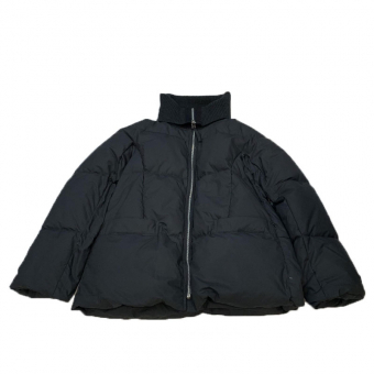 Куртка дутая на молнии вязаный высокий ворот внутри карман на резинке