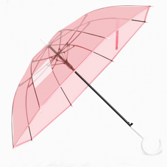 Зонт трость прозрачный разные оттенки С-образная ручка