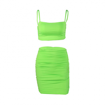 Комплект топ + юбка мини на сборке