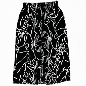 Картинка Юбка легкая миди шифон принт - белые линии от магазина LonnaMag