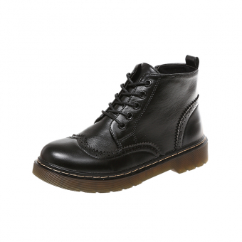 Высокие ботинки классические молния сбоку - утепленные