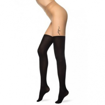 Колготки с тату-рисунком и имитацией гольфинов CONTE LOVELY