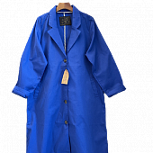 Картинка Плащ широкий жакет синий 4 пуговицы от магазина LonnaMag