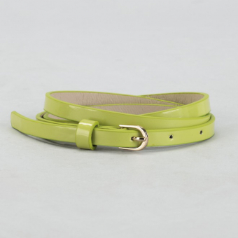 Ремень женский гладкий с золотой пряжкой ширина - 1 см