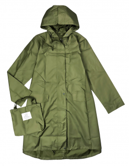 Плащ дождевик клеш по колено низ на кулиске