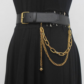 Ремень прошит по контуру сзади резинка двойная цепочка + шарик