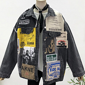 Картинка Джинсовка принт нашивки в стиле ретро от магазина LonnaMag