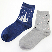 картинка Носки набор 2 шт "Волки воют на луну" от магазина LonnaMag