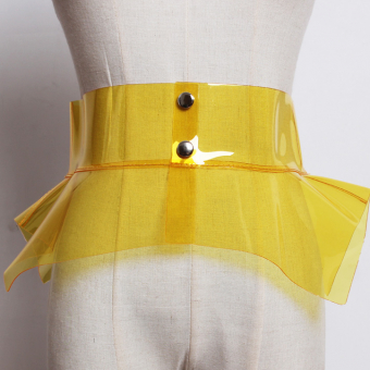 Пояс прозрачный с оборками на кнопках