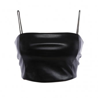 Топ укороченный из кожзама