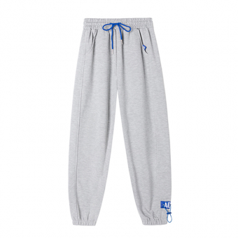 Брюки спортивные синие шнурки и этикетка АЕ