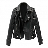 Картинка Куртка косуха натур.кожа приталенная карманы вдоль от магазина LonnaMag