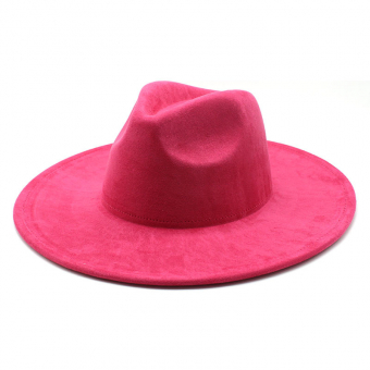 Шляпа федора замшевая широкие поля 9,5 см