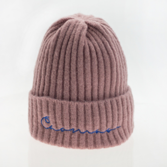 Шапка рубчик вышивка надпись курсив