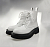 картинка Ботинки белые на шнуровке MASHIE двойнная широкая подошва от магазина LonnaMag