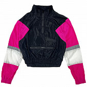 Картинка Анорак из плащевки розовые рукава молния на вороте и талии от магазина LonnaMag