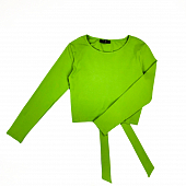 Картинка Топ длинный рукав на спине сборка с бантом от магазина LonnaMag