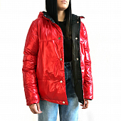 Картинка Куртка короткая дутая двухсторонняя металл + цвет от магазина LonnaMag