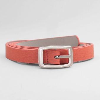 Ремень матовый с серебряной пряжкой ширина - 2 см