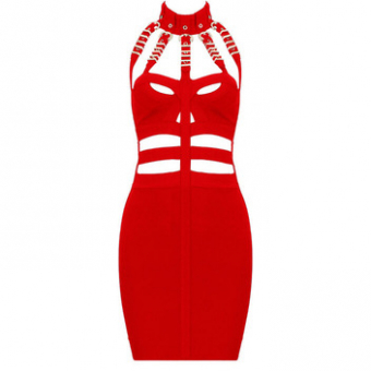 Платье мини секси сверху как топ с полосами + 5 ремешков на декольте