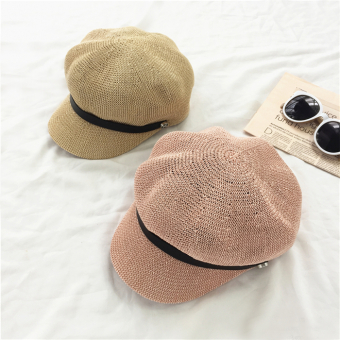 Кепка кепи легкая с кожзам лентой