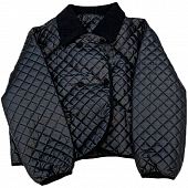 Картинка Куртка стеганая ромбами пухлая вельвет воротник края пуговицы от магазина LonnaMag