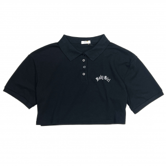 Футболка поло короткая вышивка - Baby Girl