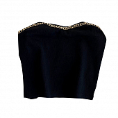 Картинка Топ бандо по краю груди цепь золотая от магазина LonnaMag