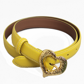 Ремень пряжка в форме сердца мятый металл