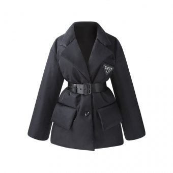 Куркта дутая жакет дизайн в стиле Prada + пояс