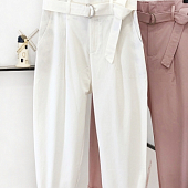 Картинка Высокие брюки с защипами и поясом DD от магазина LonnaMag