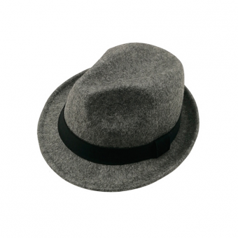 Шляпа трилби черная лента