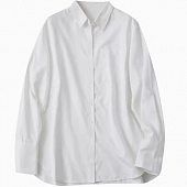 Картинка Рубашка белая нипер oversize 1 карман на груди от магазина LonnaMag