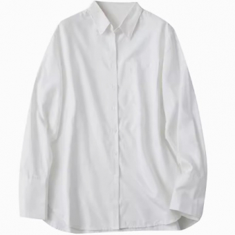 Рубашка белая нипер oversize 1 карман на груди